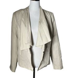 Womens Open Front Waterfall Jacket Size 12 Premise Studio Long Sleeve Casual‎